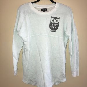 graphic light blue shirt